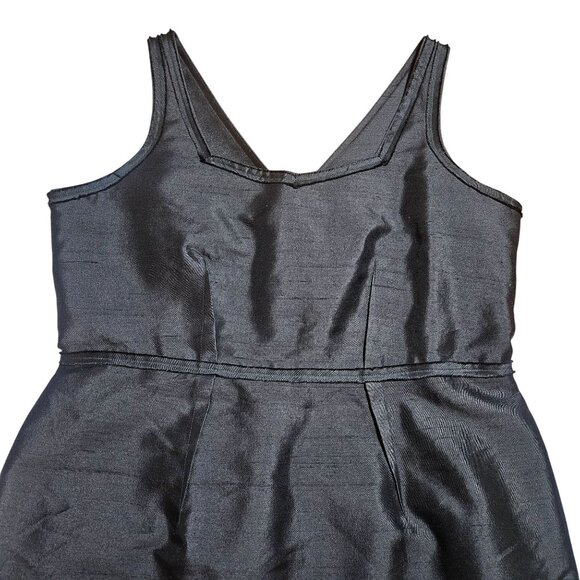 Talbots Dress Black 14P Silk Wool Quiet Luxury Cocktail Classic Office Wear - Picture 10 of 14